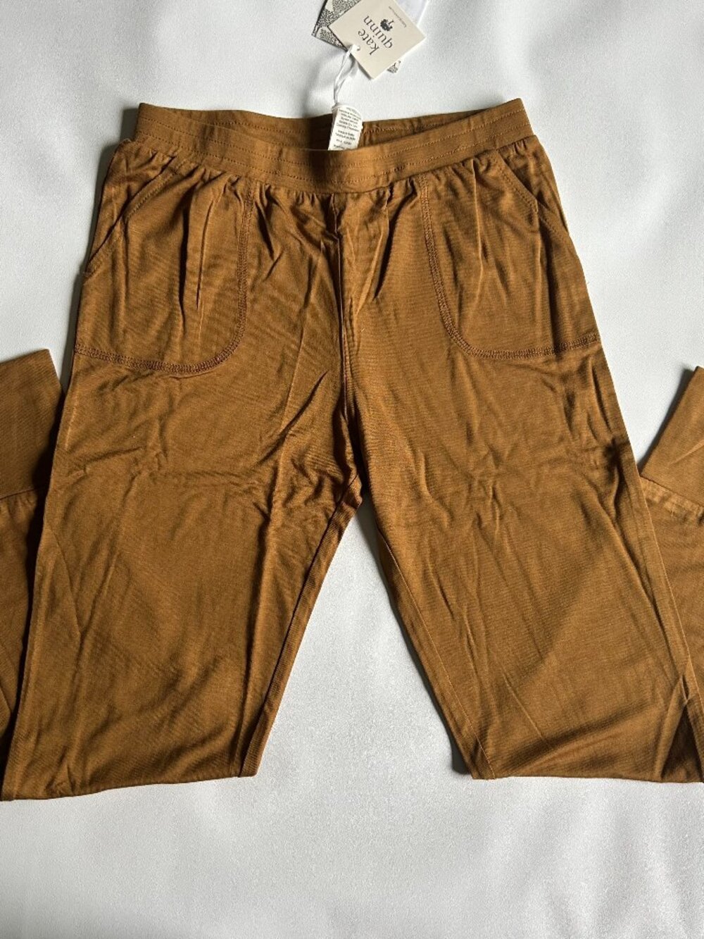 NWT Kate Quinn Kids Joggers 8Y Bronze Mustard Modal Sport Pants